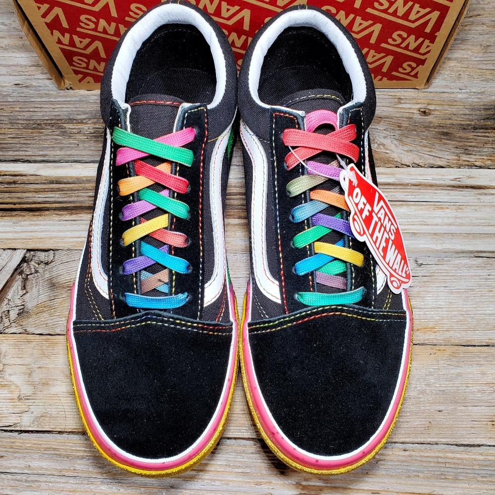 Vans Old Skool Unisex Stacked Rainbow Platform - Picture 3 of 7